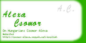alexa csomor business card